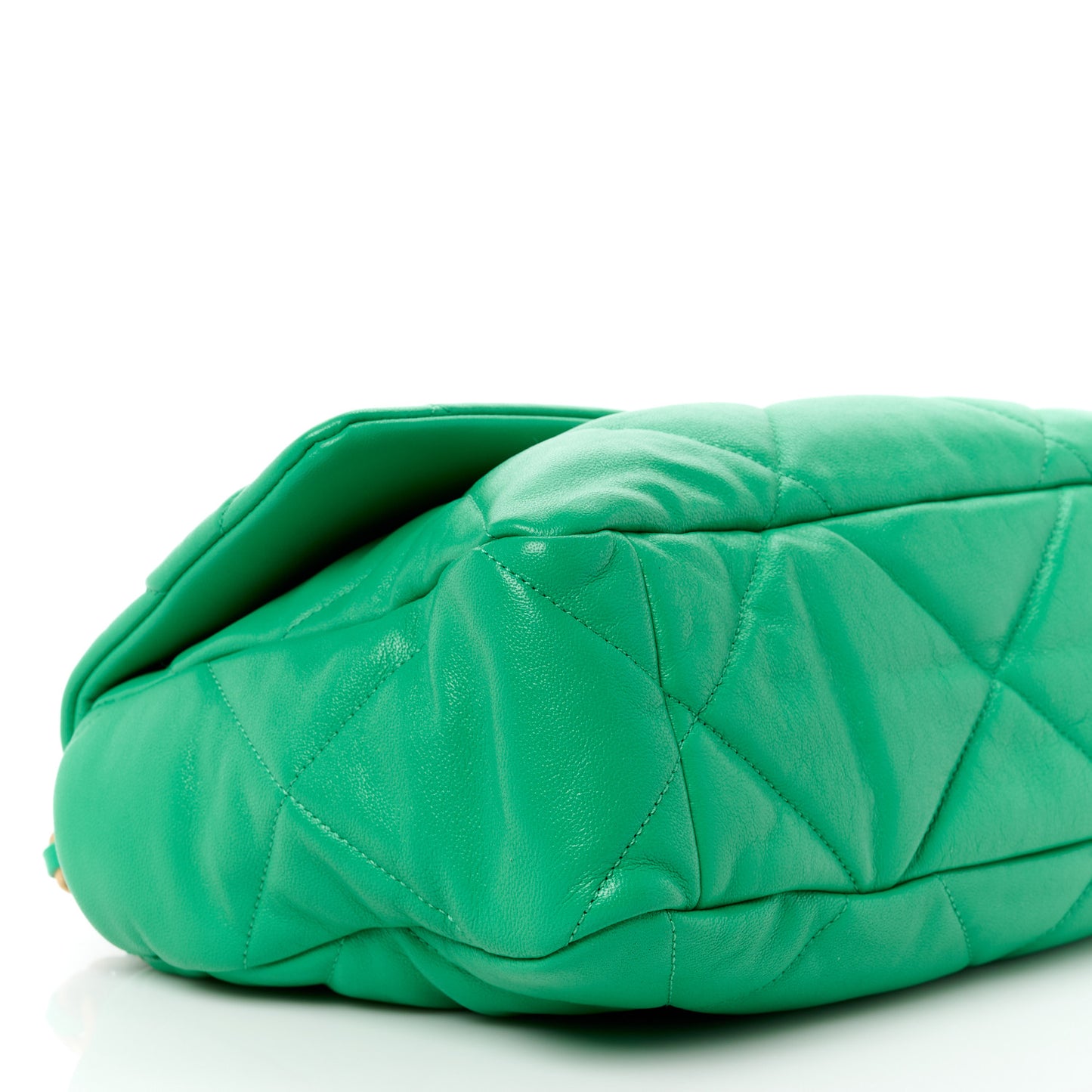 Lambskin Quilted Large Chanel 19 Flap Green