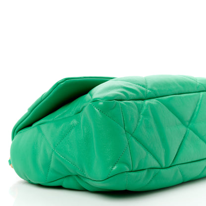 Chanel Lambskin Quilted Large Chanel 19 Flap Green 10 of 11
