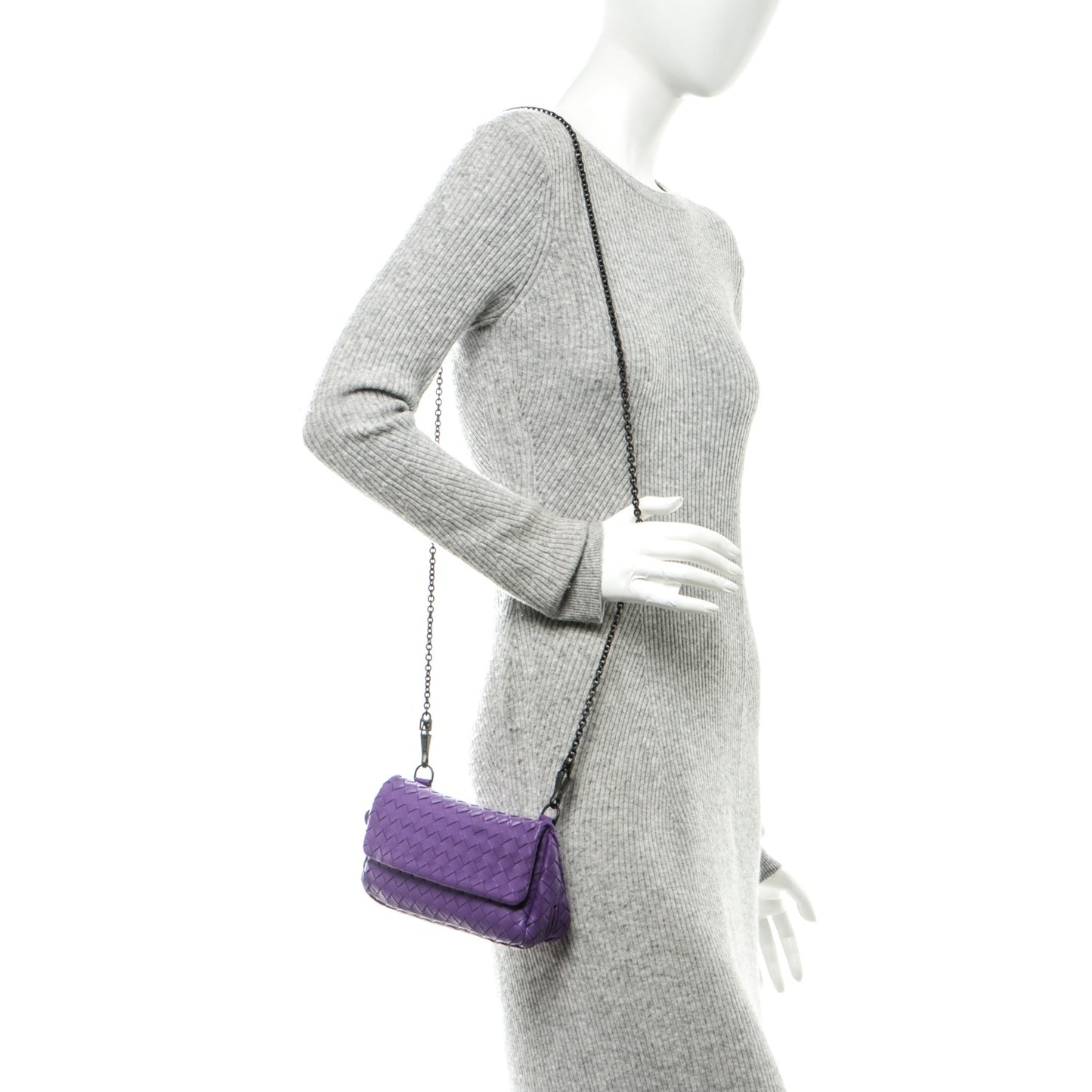 Nappa Intrecciato Mini Messenger Bag Byzantine