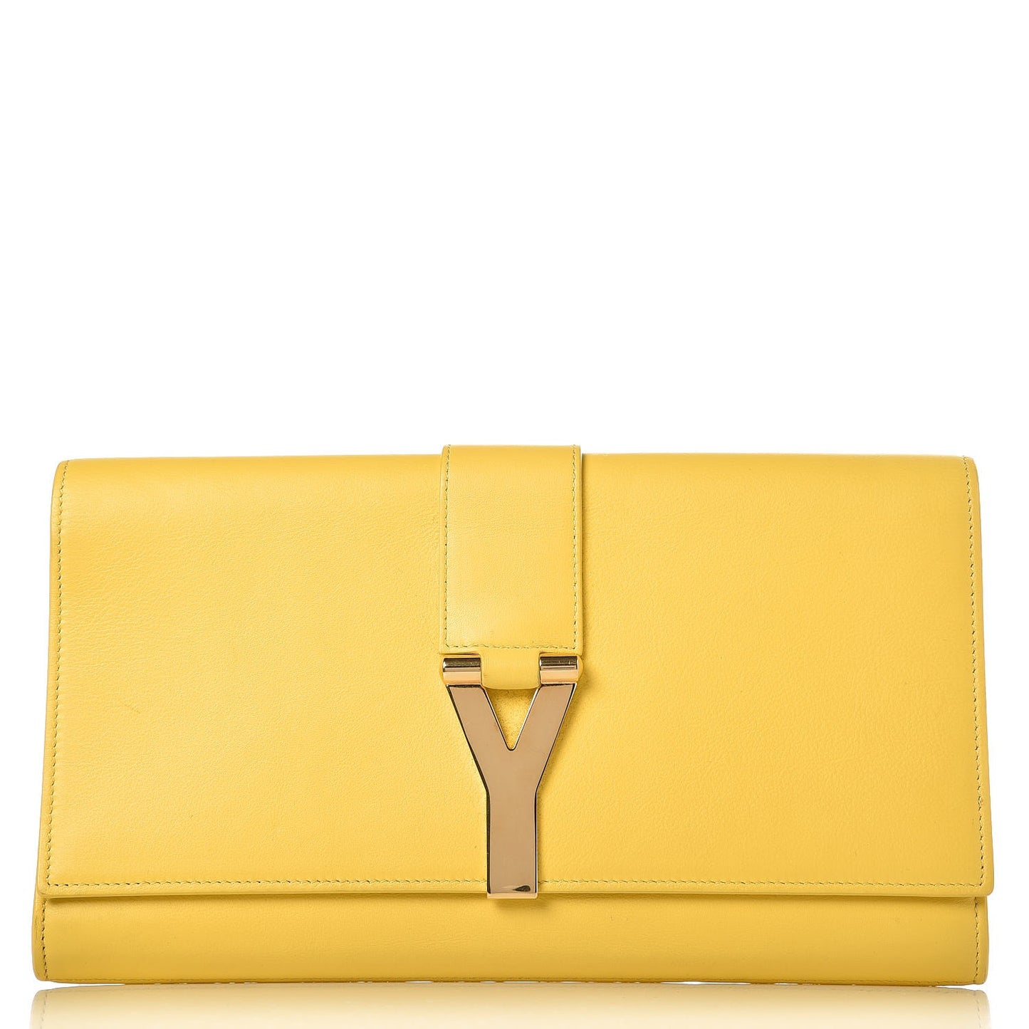 Calfskin Classic Y Ligne Clutch Soleil