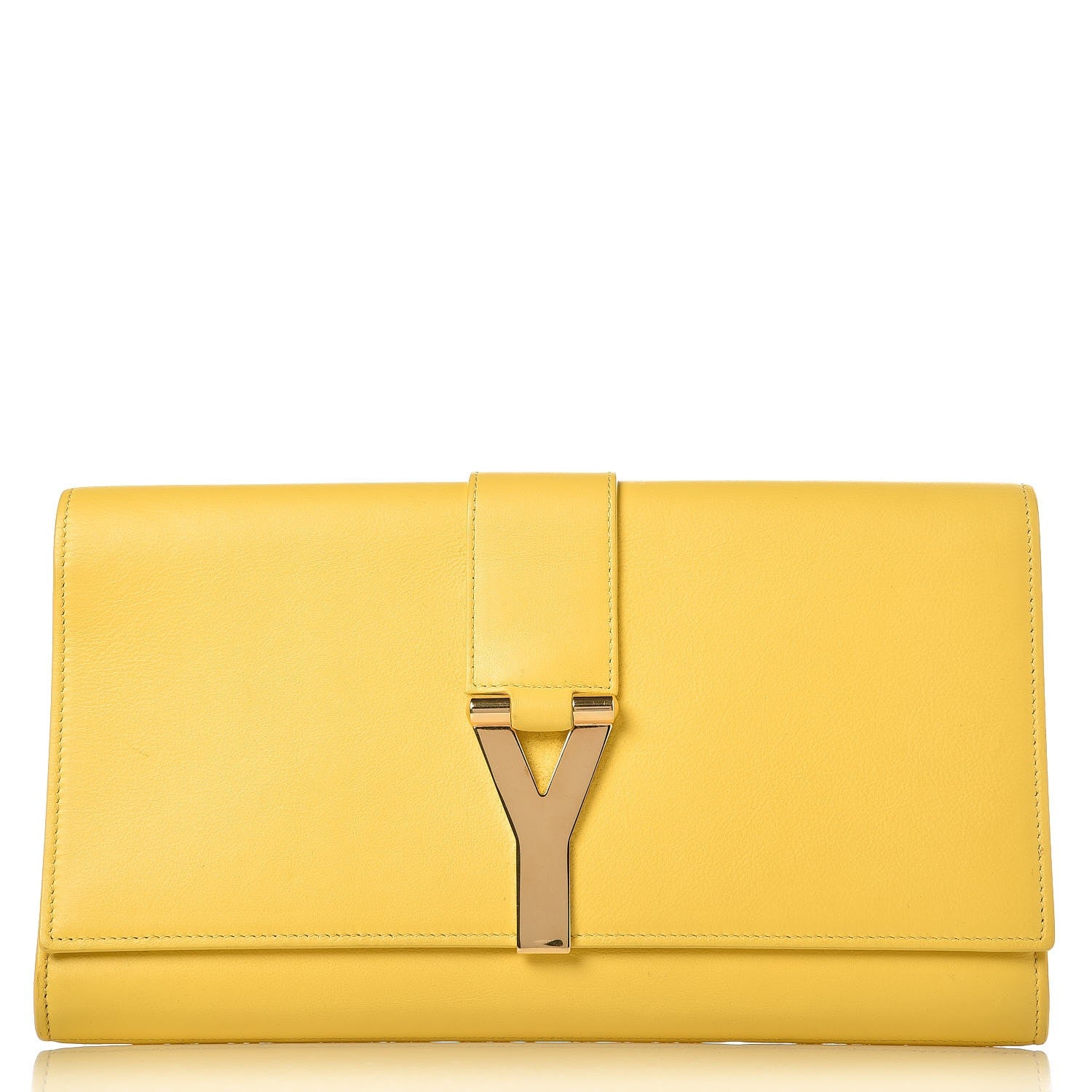 Saint Laurent Calfskin Classic Y Ligne Clutch Soleil 1 of 14