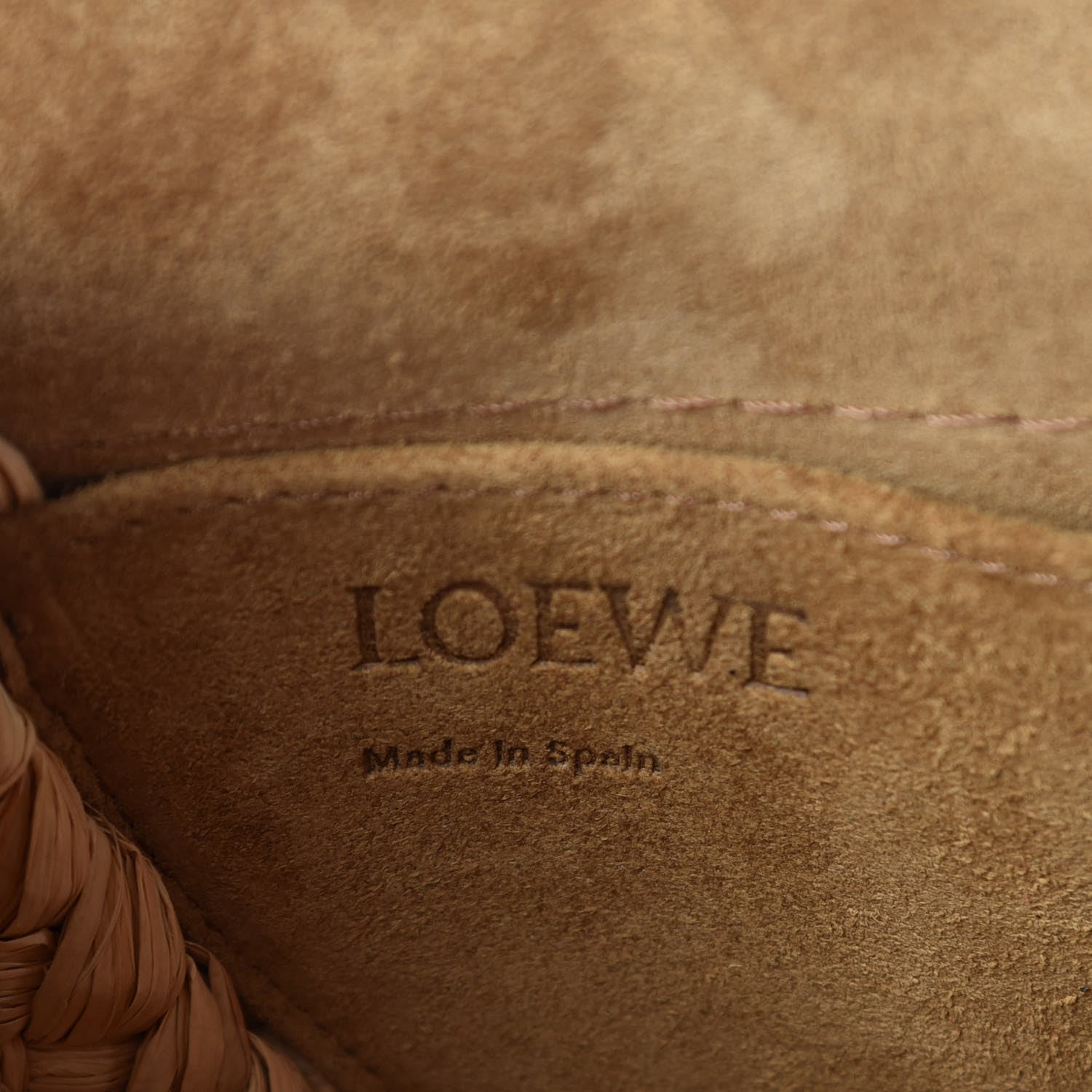 Loewe Calfskin Raffia Small Gate Crossbody Bag Natural Tan 6 of 10