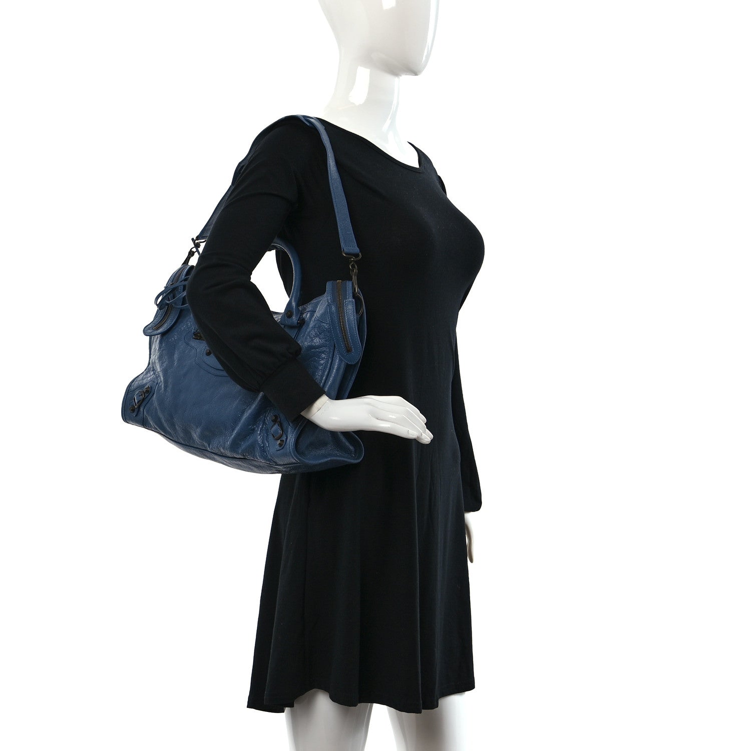 Balenciaga Agneau Classic Hardware City Bleu Persan 2 of 9