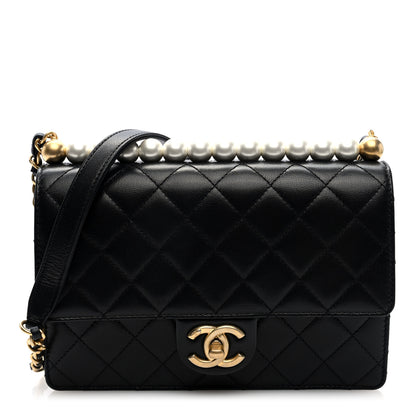 Chanel Goatskin Quilted Small Chic Pearls Flap Black 1 of 10