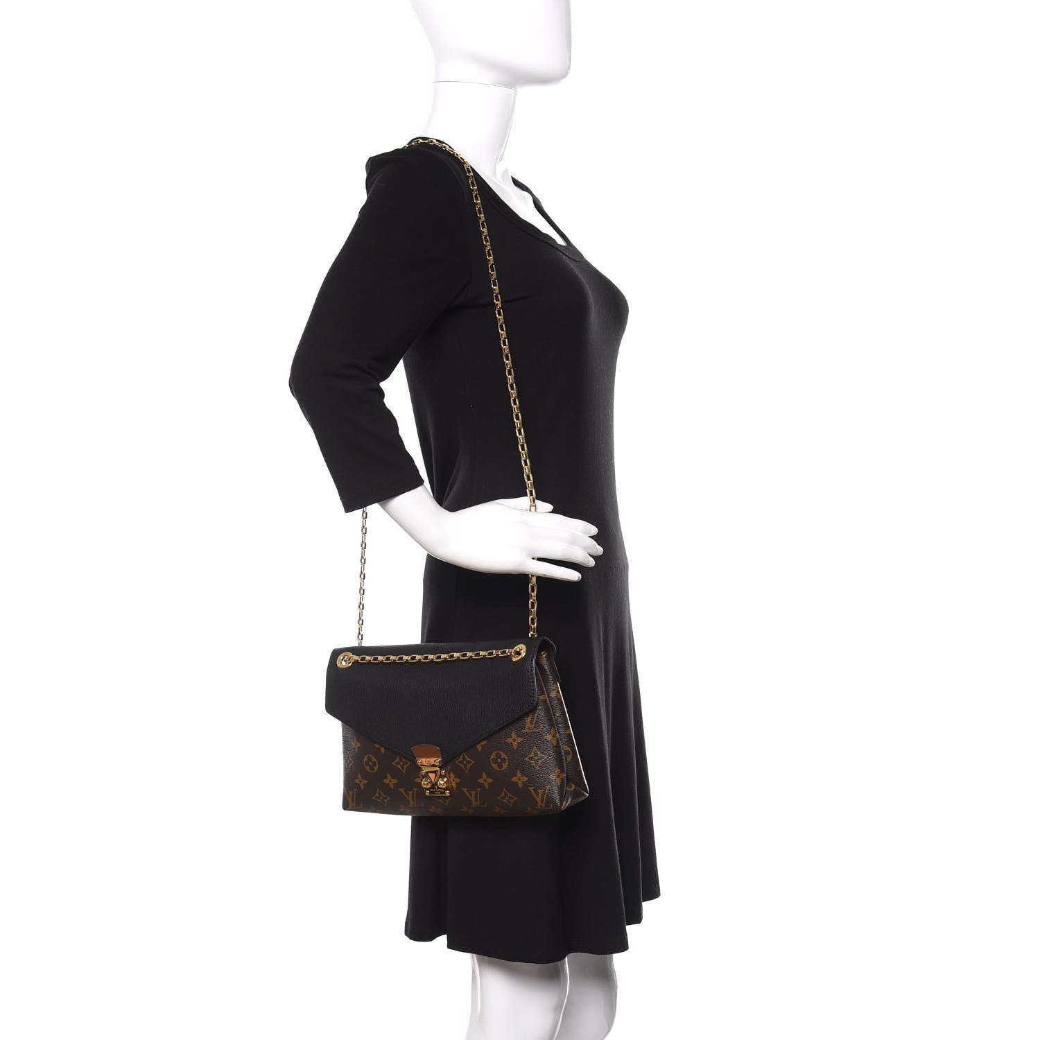 Louis Vuitton Monogram Pallas Chain Black 3 of 10