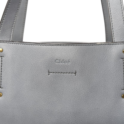 Chloe Smooth Calfskin Medium Milo Shopping Tote Cloudy Blue 11 of 11