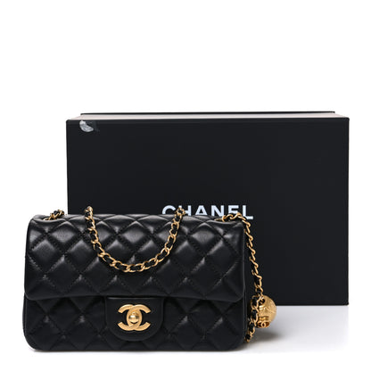 Chanel Lambskin Quilted Mini Rectangular Pearl Crush Flap Black 12 of 12
