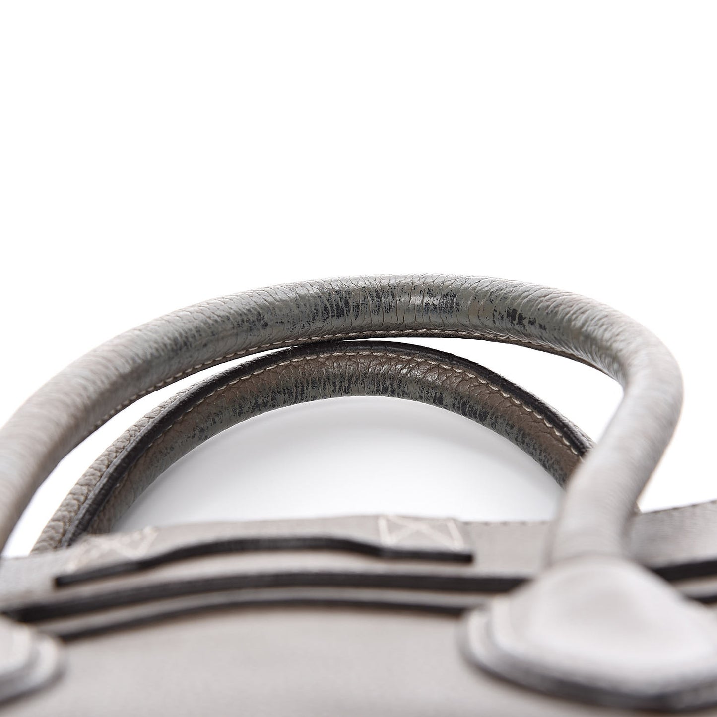Drummed Calfskin Mini Luggage Souris
