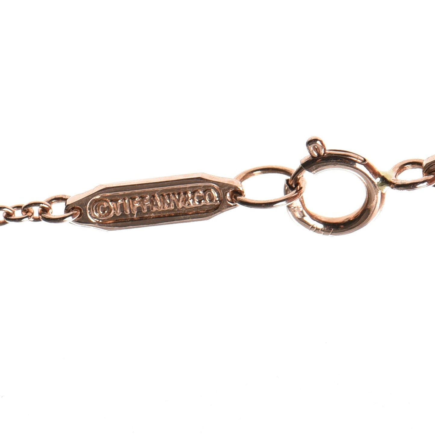 18K Rose Gold Diamond Knot Key Pendant Necklace