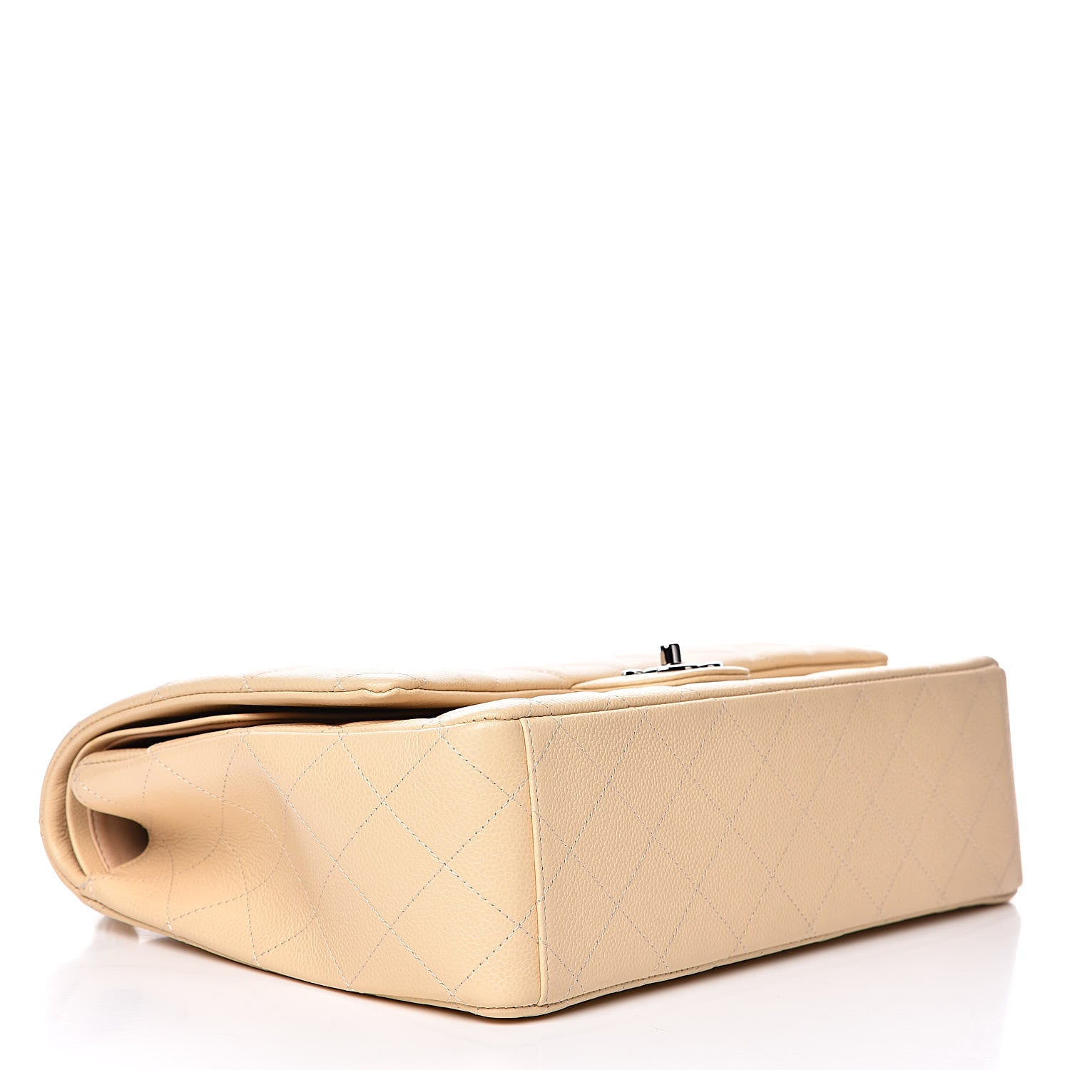 Chanel Caviar Quilted Maxi Double Flap Light Beige 4 of 10