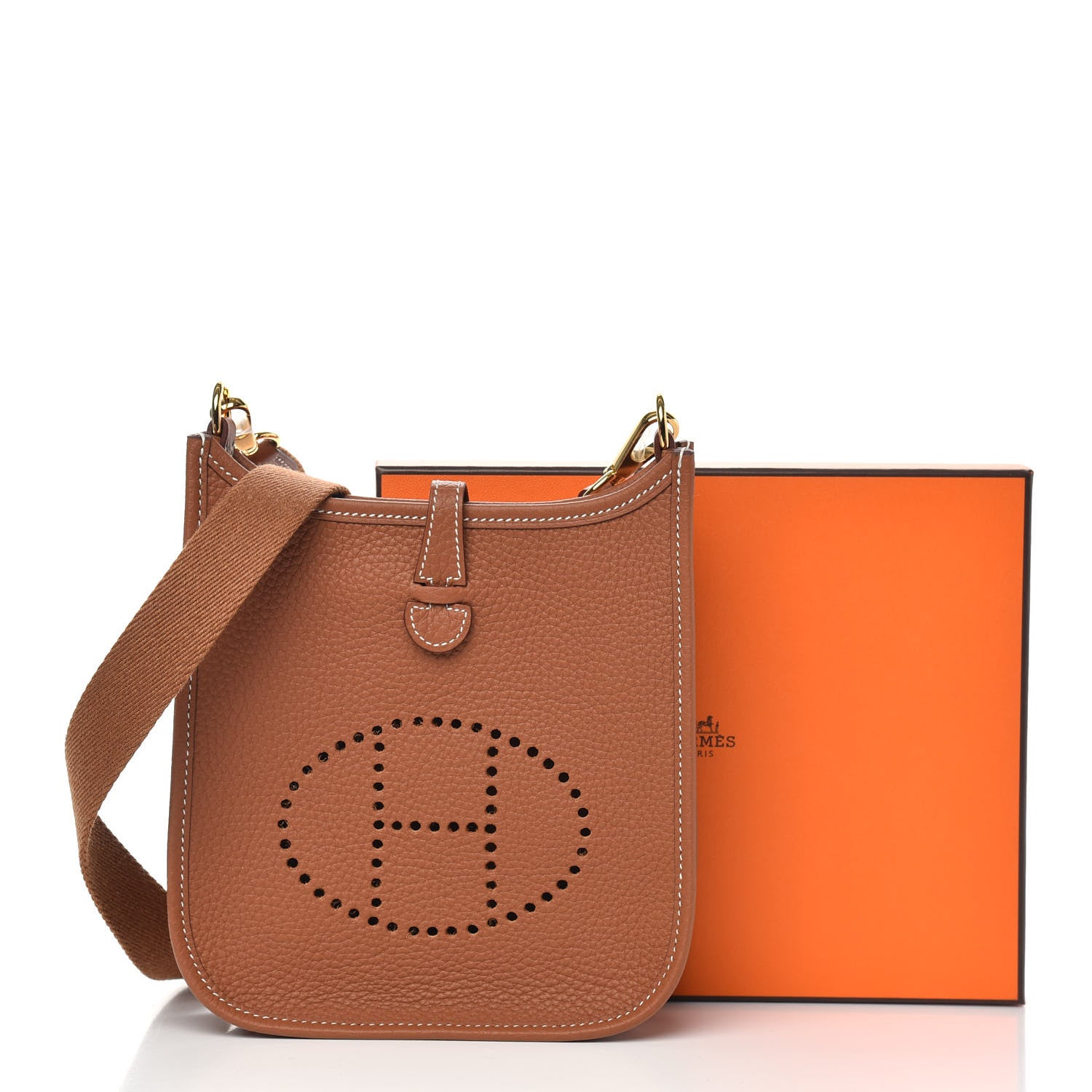 Hermes Taurillon Clemence Evelyne TPM Gold 10 of 10