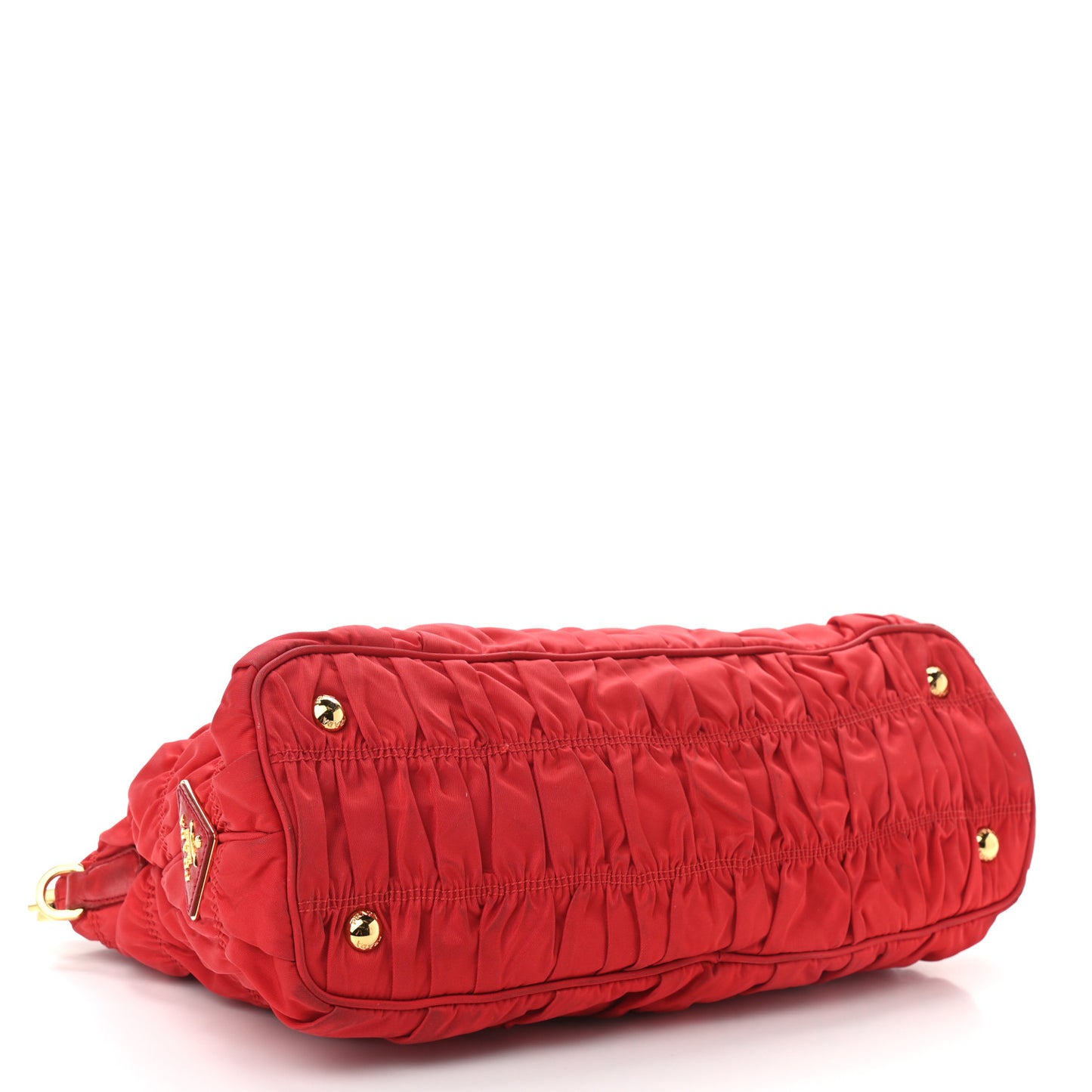 Tessuto Nylon Gaufre Tote Rosso