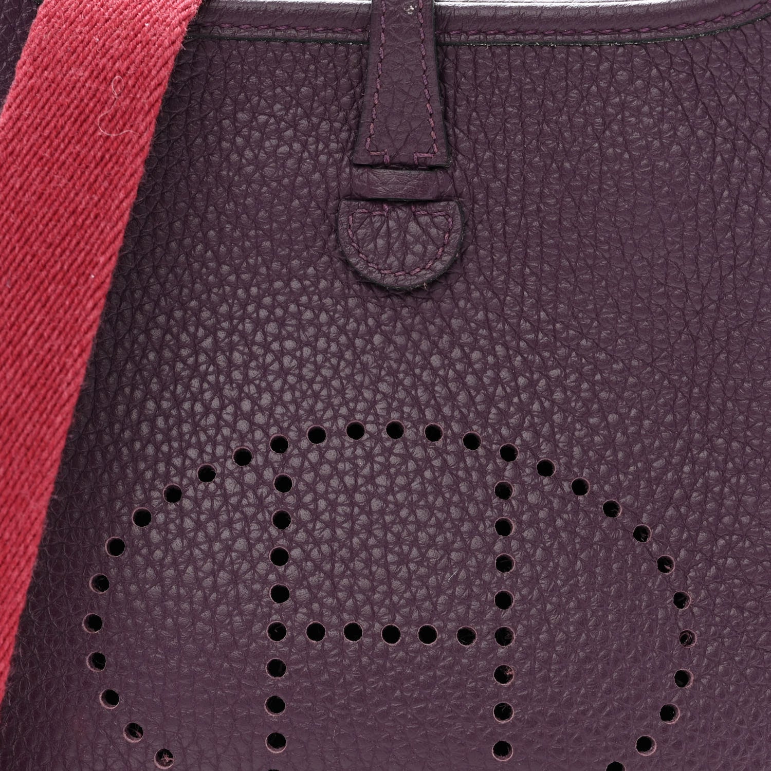 Hermes Taurillon Clemence Amazone Evelyne TPM Cassis Rouge Grenat 8 of 10