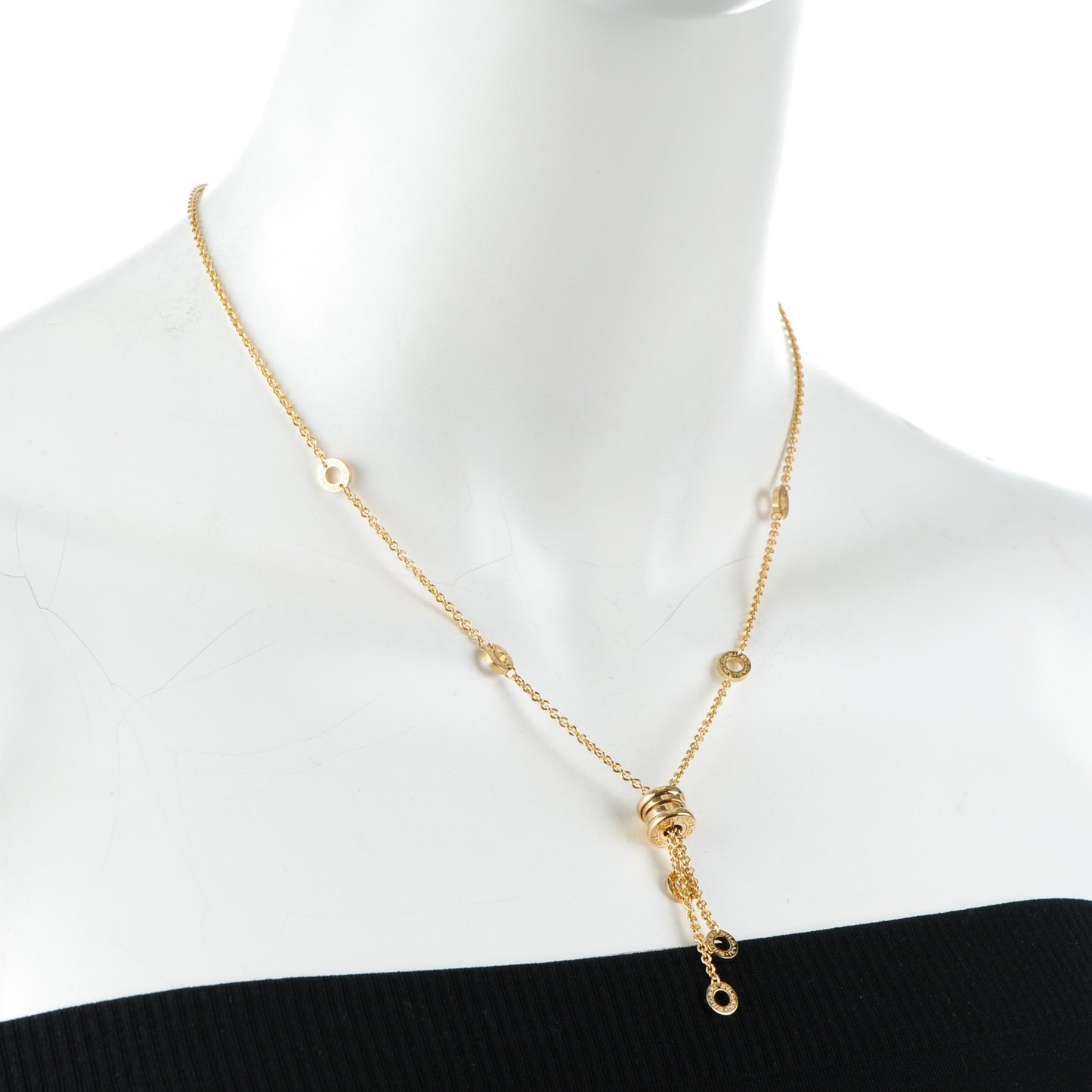 BULGAR 18K Yellow Gold Adjustable B.Zero1 Pendant Necklace