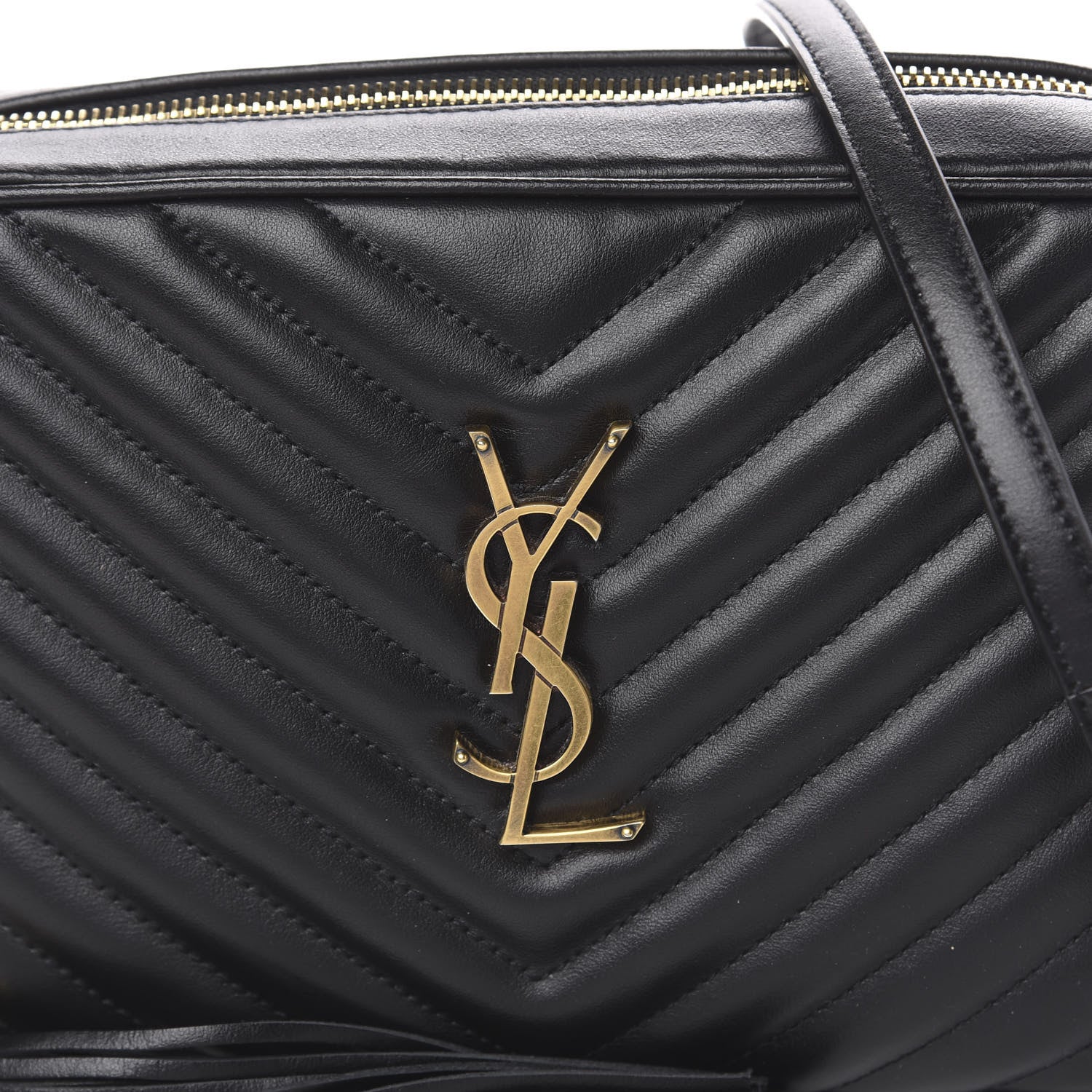 Saint Laurent Calfskin Matelasse Monogram Lou Camera Bag Black 6 of 8