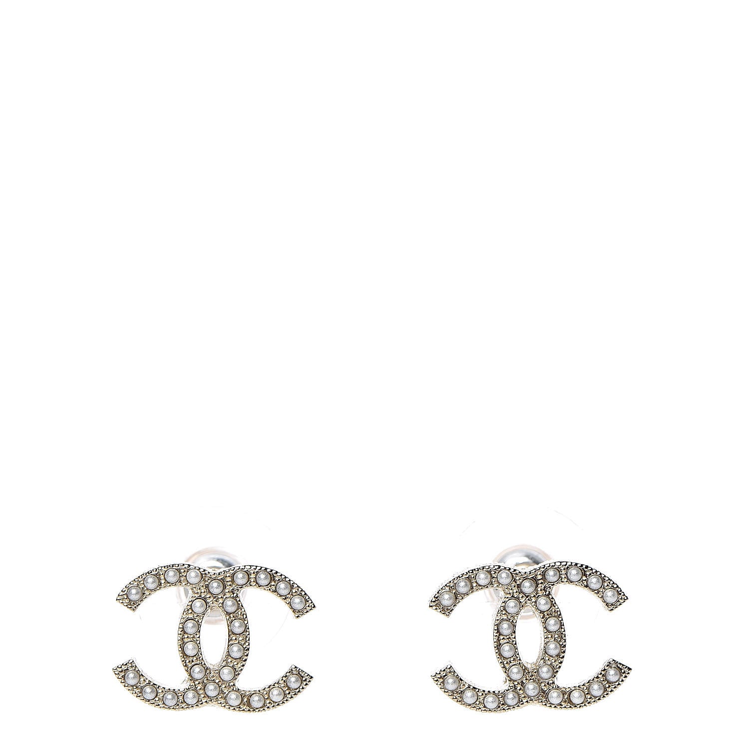 Chanel Pearl CC Earrings Gold 1 of 5