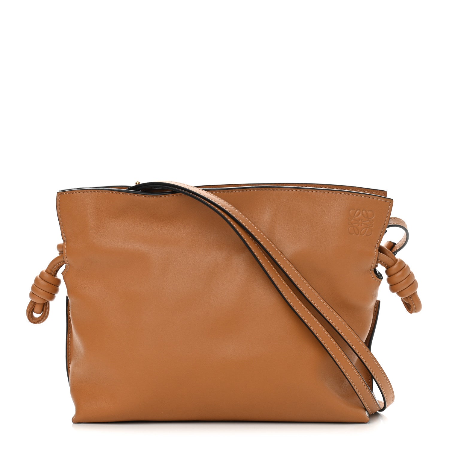Loewe Calfskin Mini Flamenco Knot Clutch Warm Desert 1 of 10