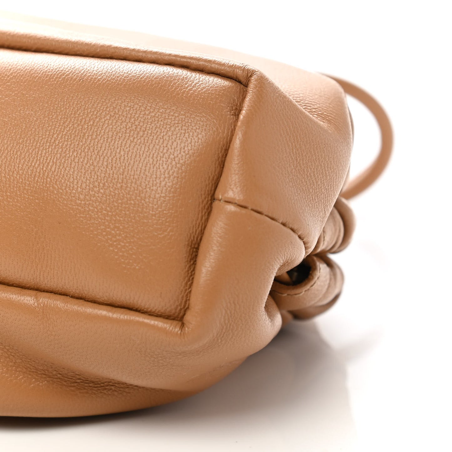 Lambskin Mini Cloud Wristlet Caramel