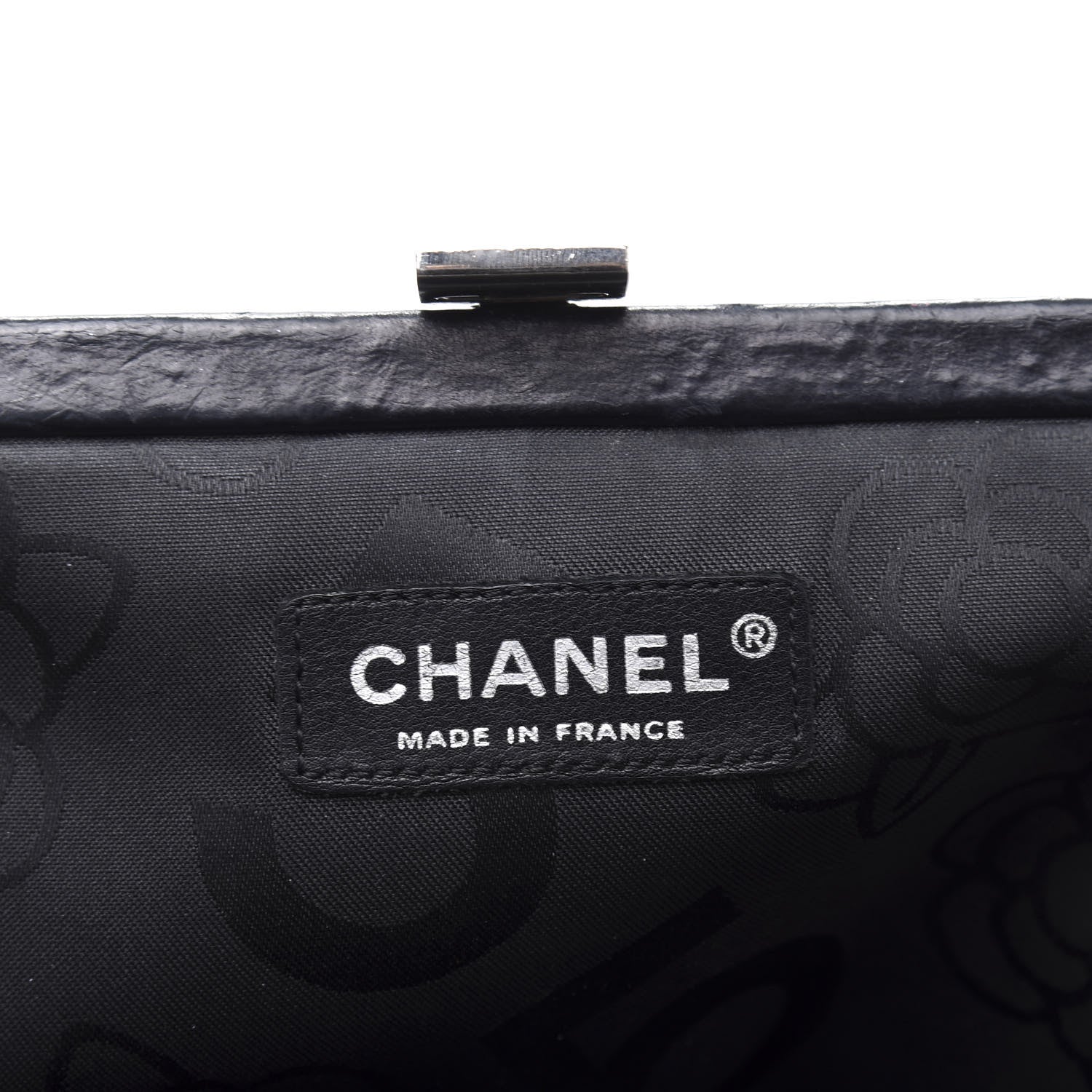 Chanel Lambskin Vertical Quilted Mademoiselle Clutch Black 6 of 10
