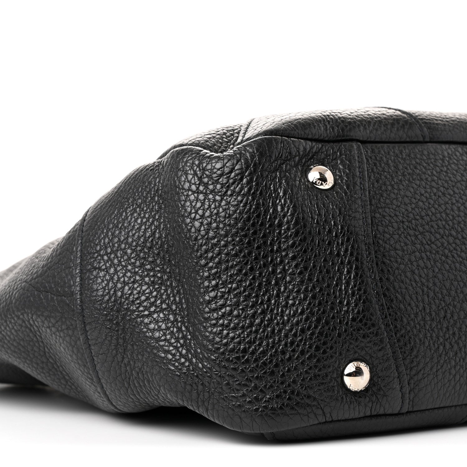 Prada Vitello Daino Side Pocket Tote Black 9 of 10