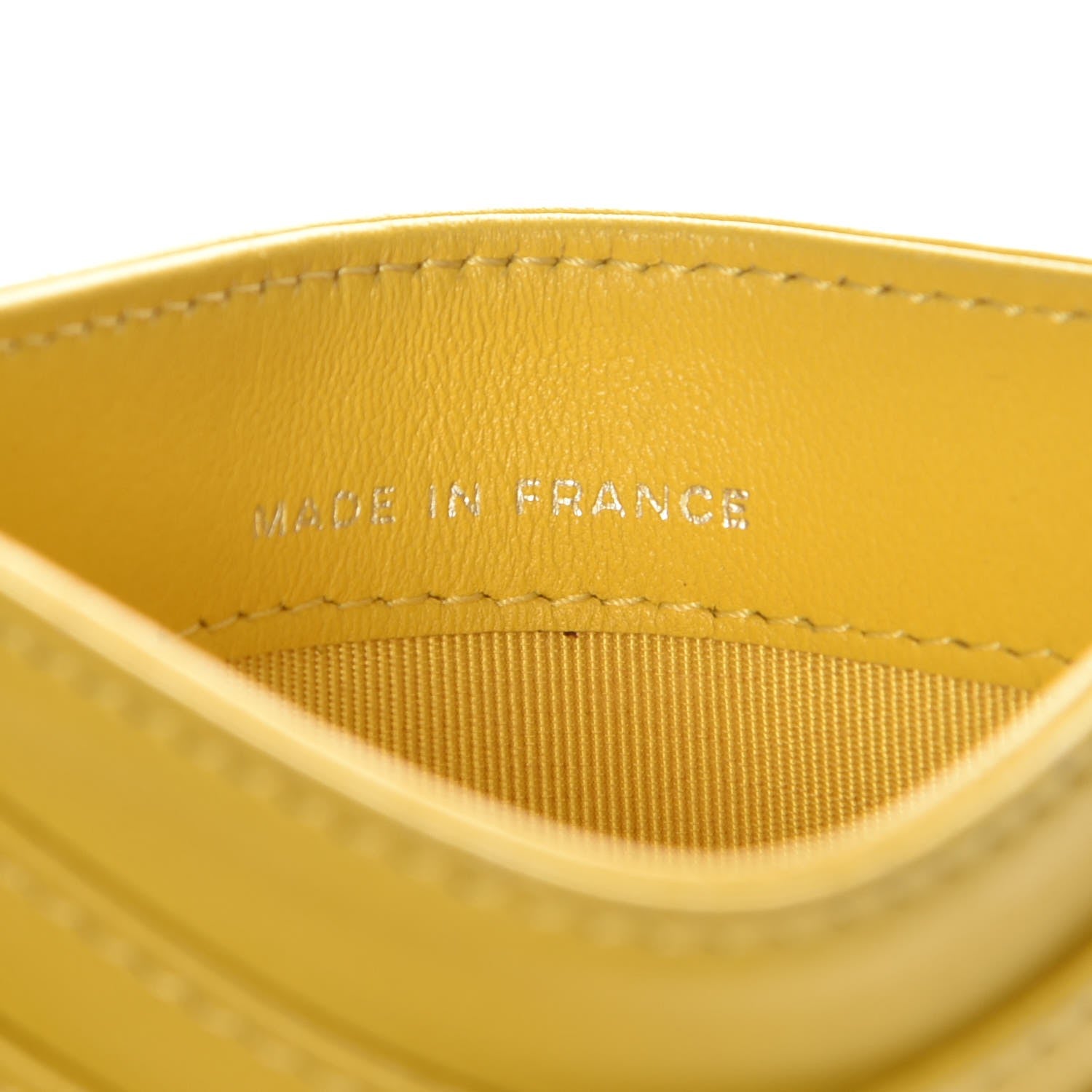 Chanel Lambskin Quilted Card Holder Yellow 7 of 9