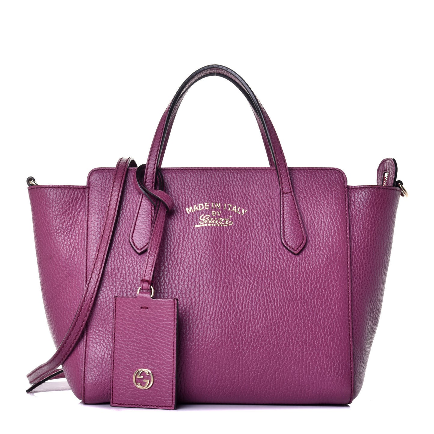 Dollar Calfskin Mini Swing Top Handle Bag Peonia Flower