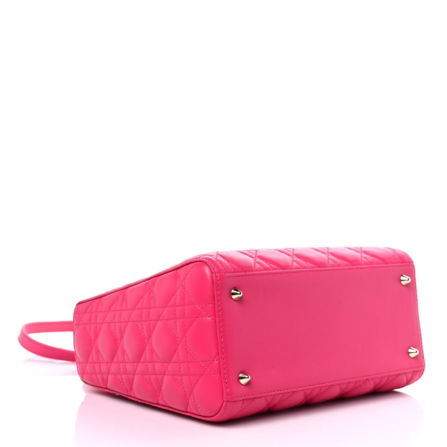 Lambskin Cannage Medium Lady Dior Fuchsia
