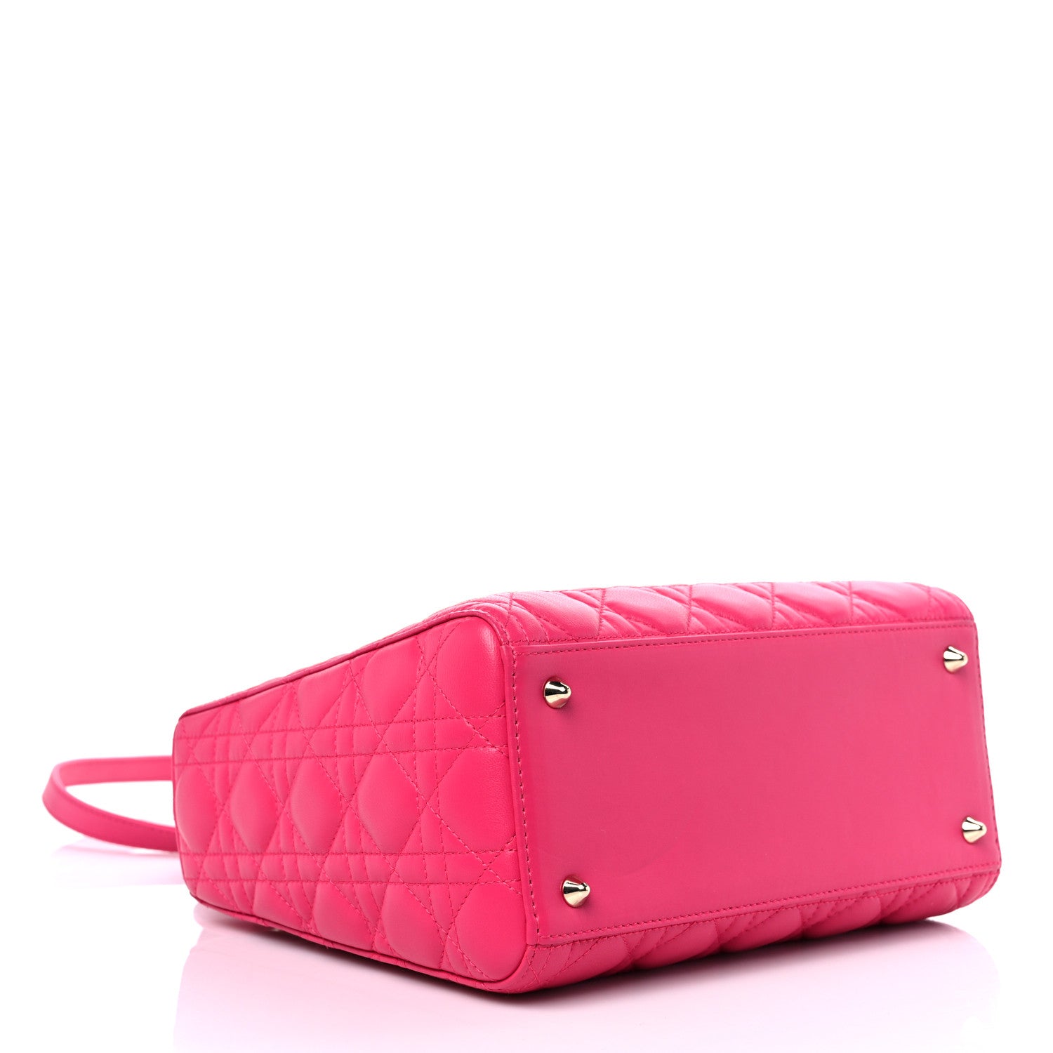 Christian Dior Lambskin Cannage Medium Lady Dior Fuchsia 4 of 10