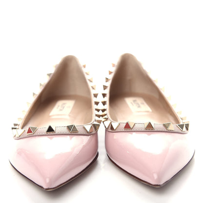 Valentino Garavani Patent Rockstud Ballerina Flats 35.5 Water Rose Poudre 5 of 11