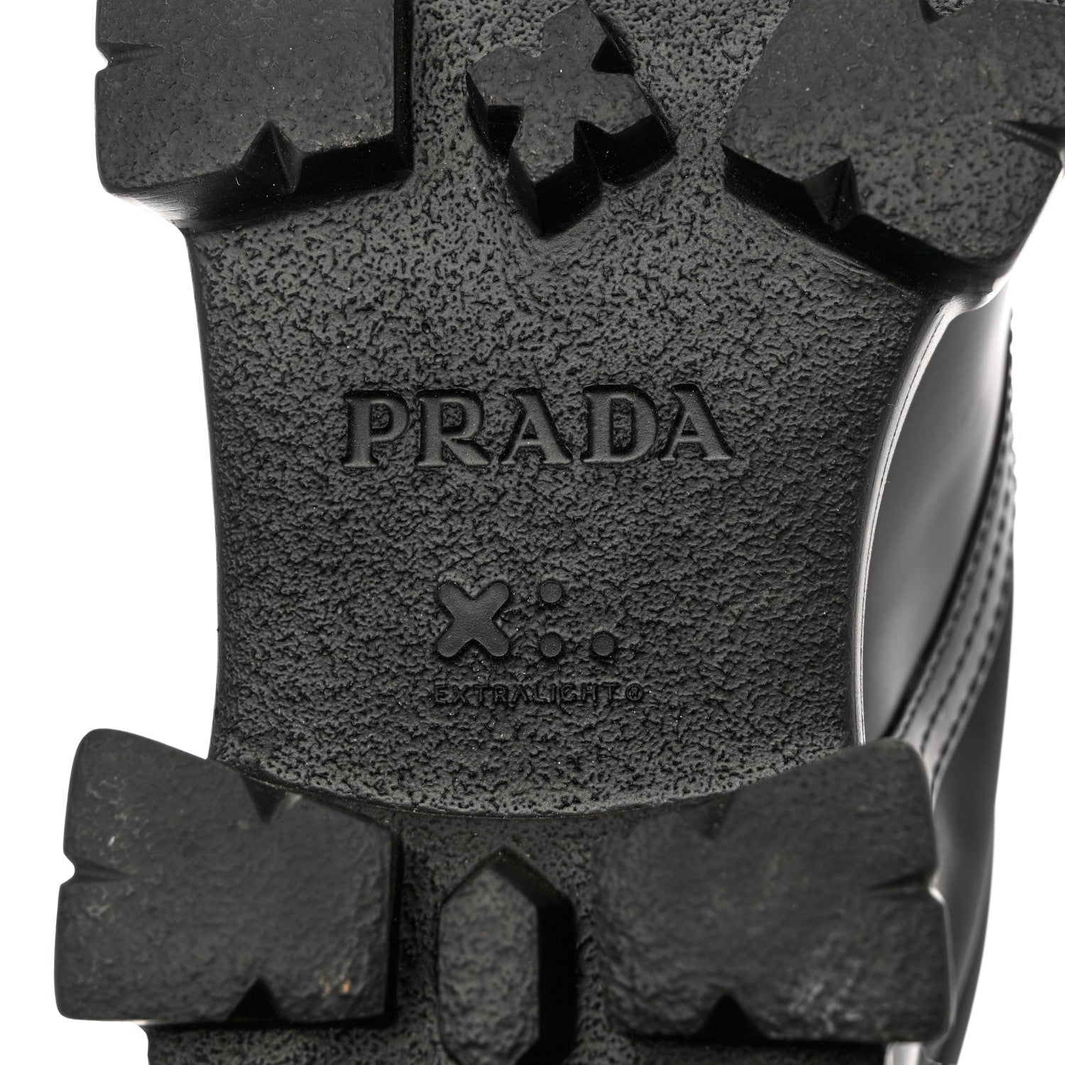 Prada Spazzolato Rois Re-Nylon Metal Triangle Logo Monolith Pouch Pocket 55mm Boots 39.5 Black 7 of 9