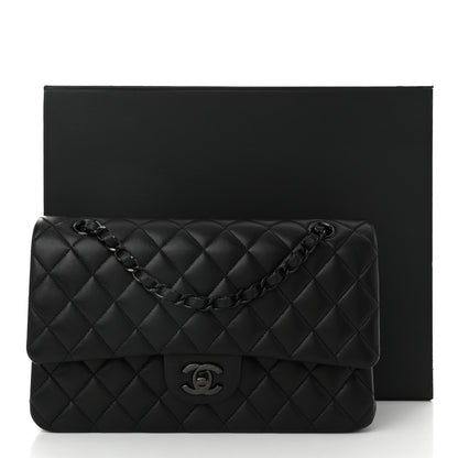 Chanel Lambskin Quilted Medium Double Flap So Black 11 of 11