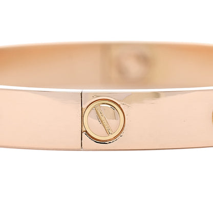 Cartier 18K Pink Gold 4 Diamond LOVE Bracelet 16 8 of 9