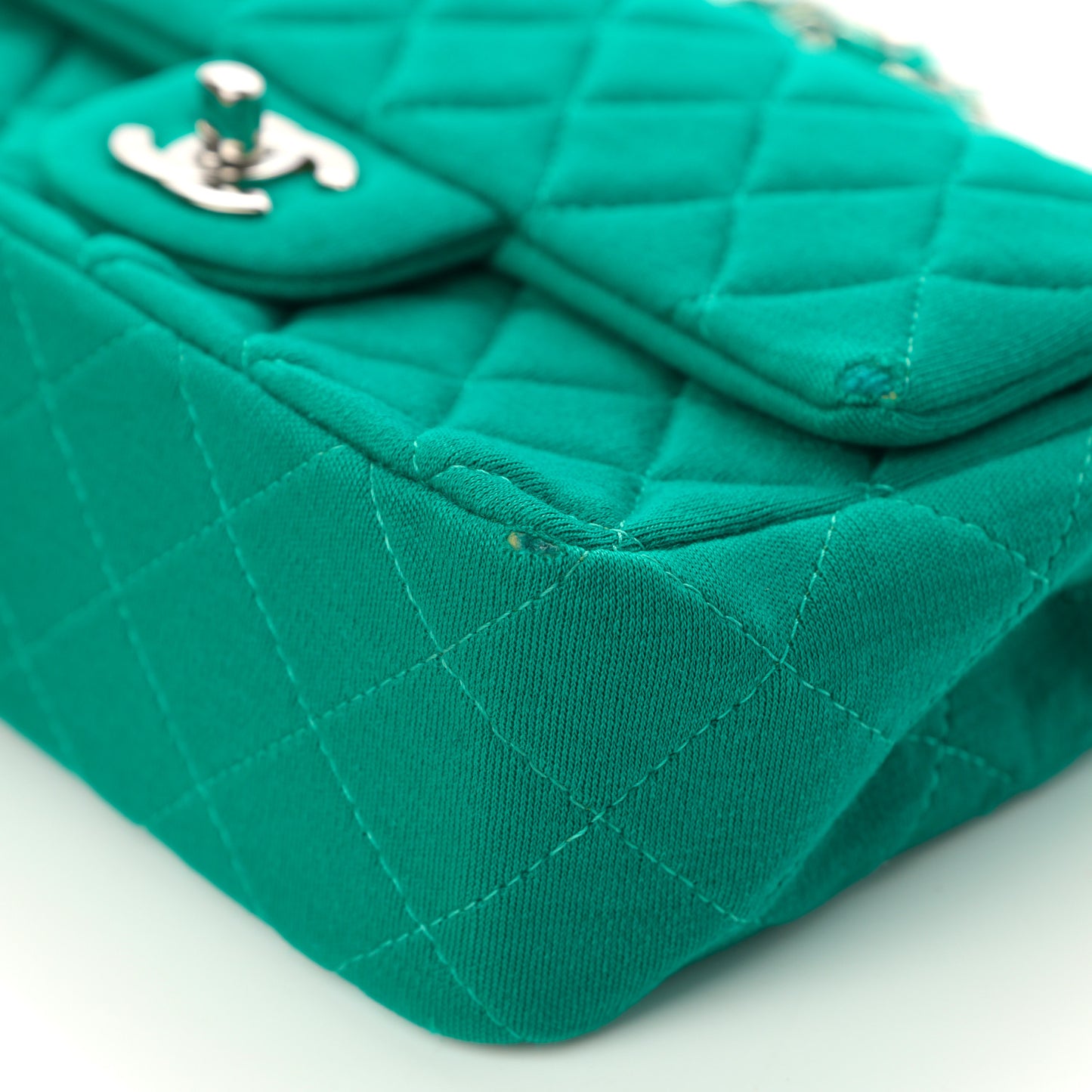Jersey Quilted Mini Rectangular Flap Green