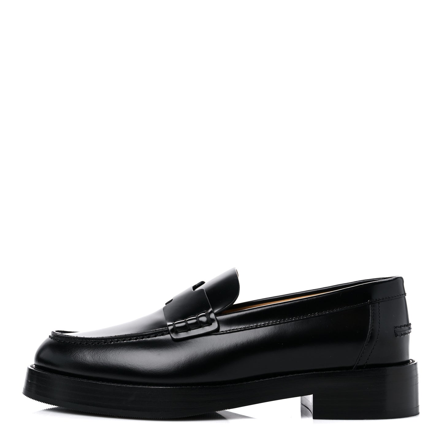 Calfskin Womens Hour Loafers 37 Black
