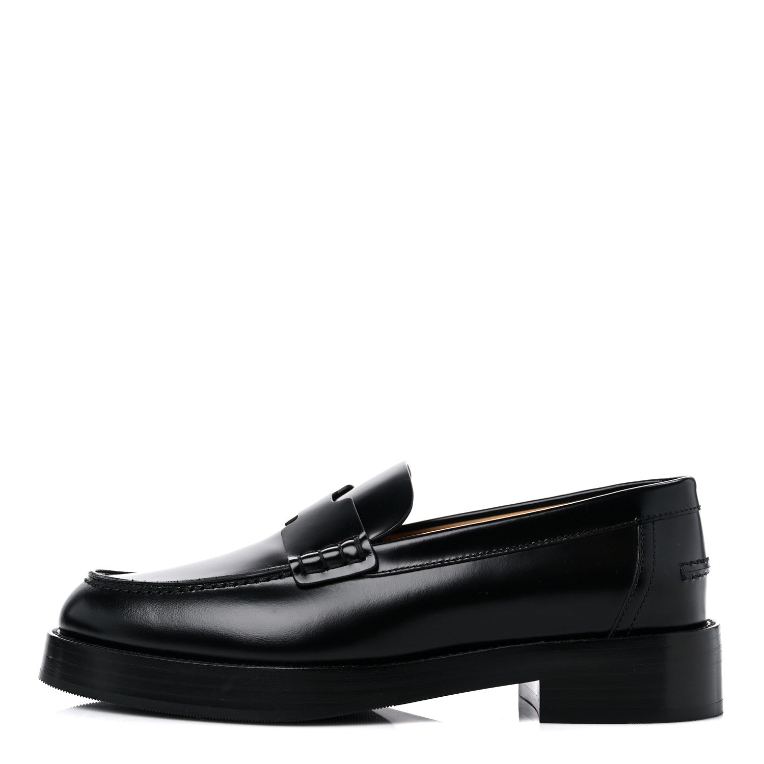 Hermes Calfskin Womens Hour Loafers 37 Black 1 of 7