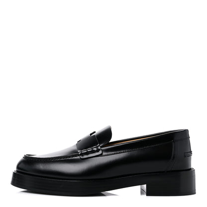 Hermes Calfskin Womens Hour Loafers 37 Black 1 of 7