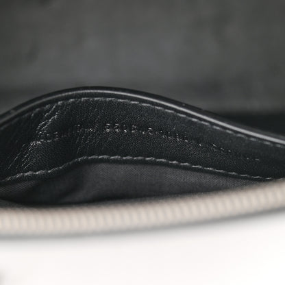 Balenciaga Calfskin Logo Crocodile Embossed S Ville Top Handle Bag Black White 7 of 10