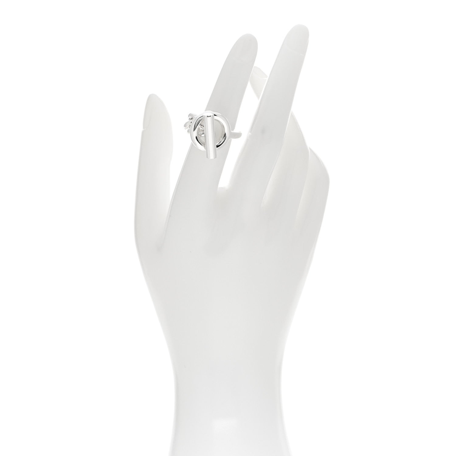 Hermes Sterling Silver GM Croisette Ring 50 5.25 2 of 5