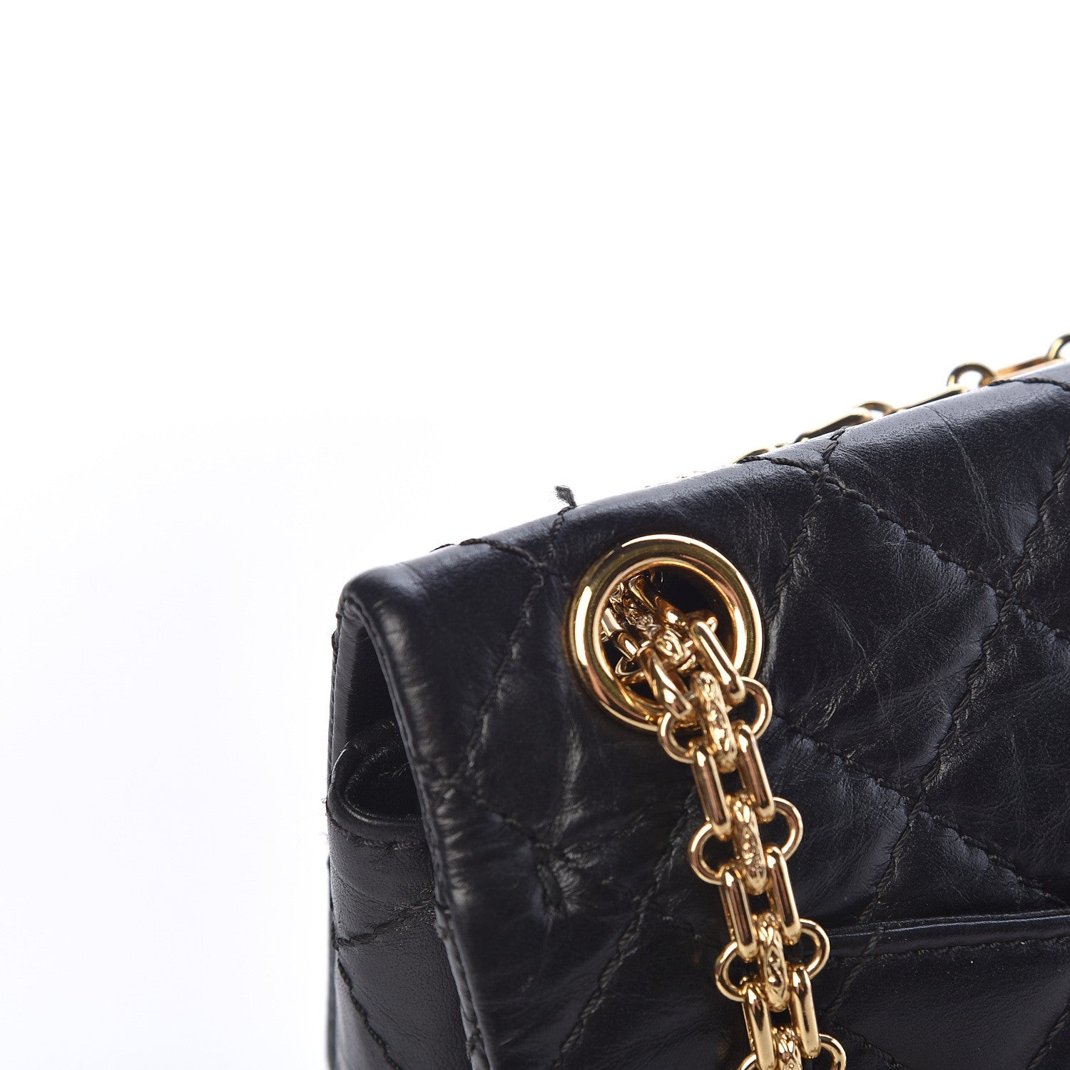 Chanel Aged Calfskin Quilted 2.55 Reissue Mini Flap Black 13 of 16