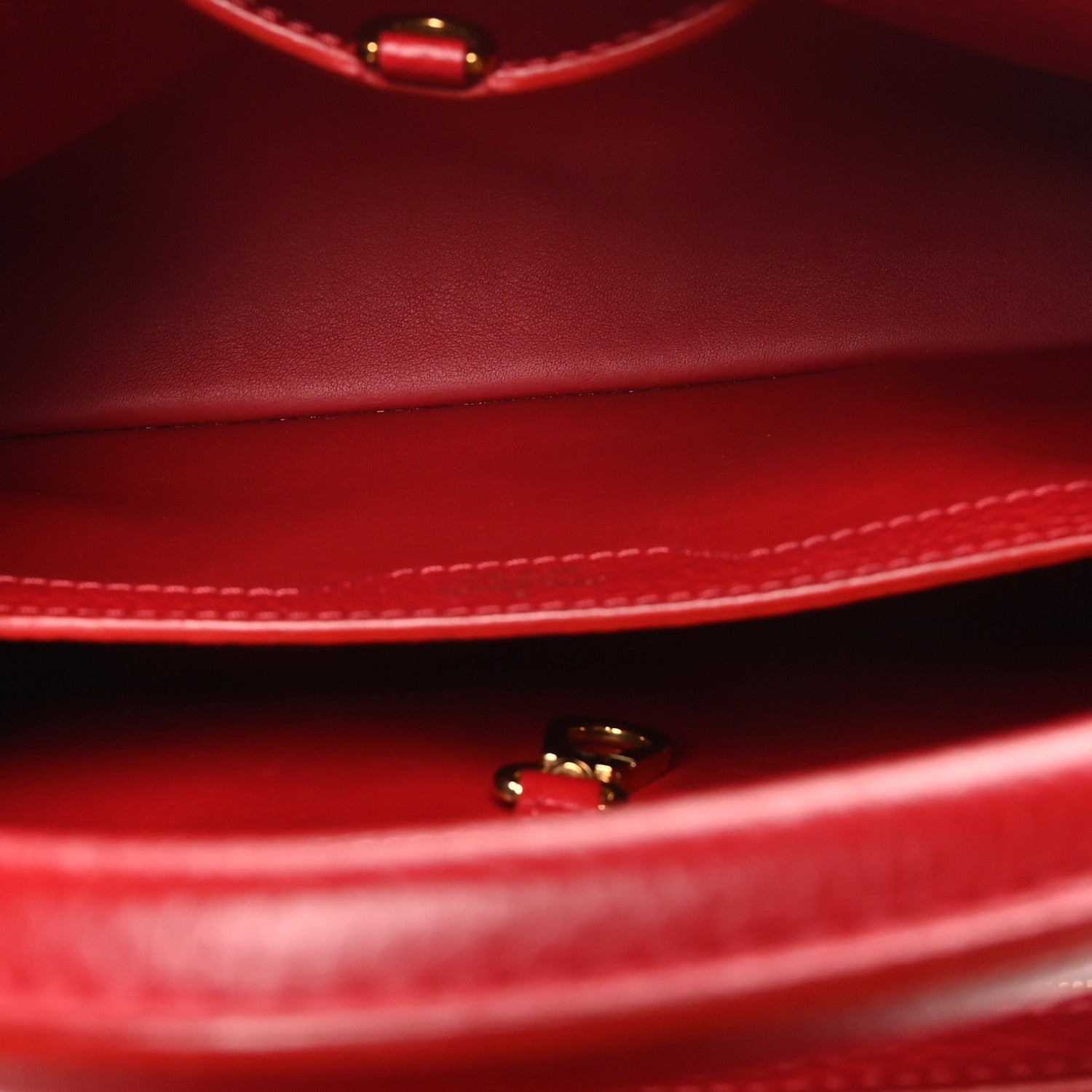 Louis Vuitton Taurillon Capucines BB Scarlet Red 5 of 9
