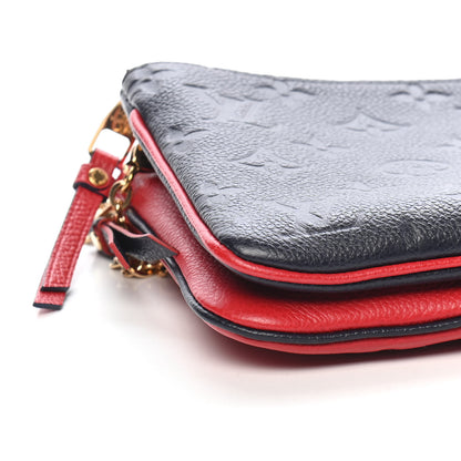 Louis Vuitton Empreinte Double Zip Pochette Marine Rouge 8 of 9