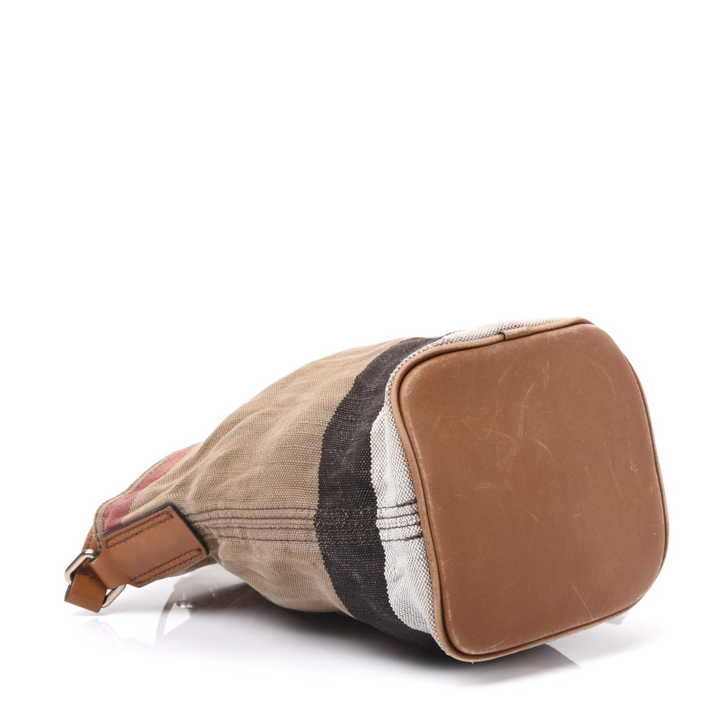 Canvas Mega Check Mini Ashby Tassel Crossbody Saddle Brown