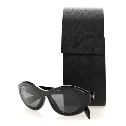 Prada Acetate Oval Sunglasses SPR 26Z Black 8 of 8