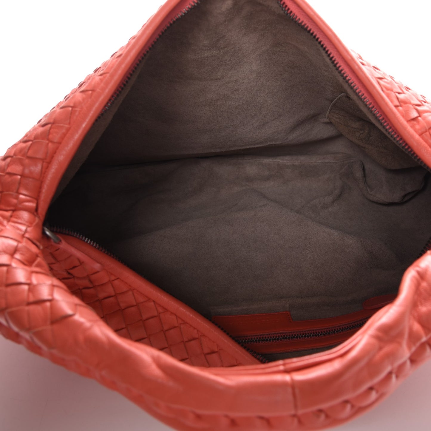 Nappa Intrecciato Large Veneta Hobo Magma