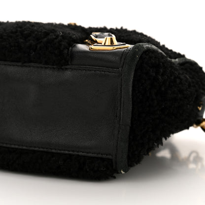 Balenciaga Shearling Gold Metallic Edge Hardware Mini City Black 11 of 22