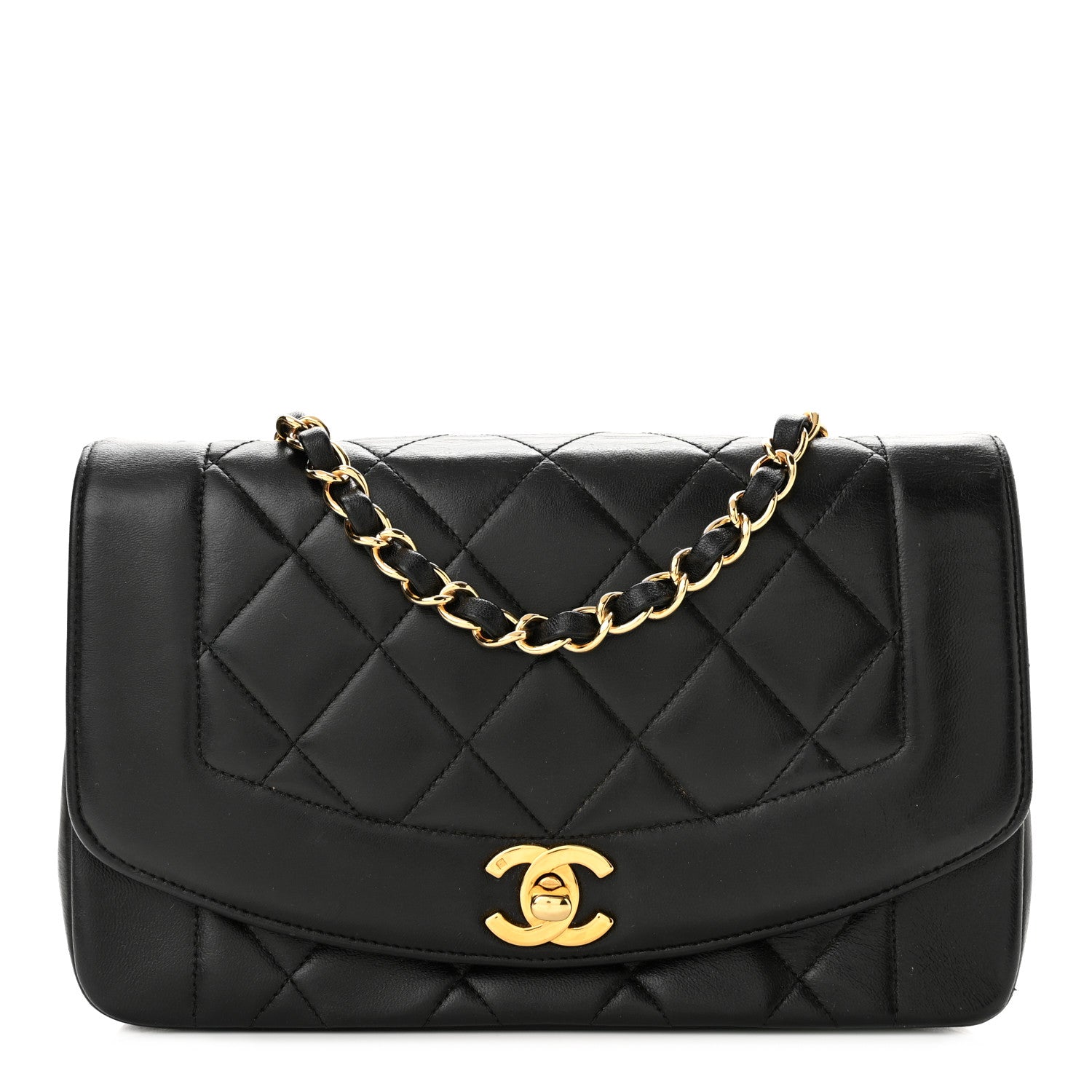 Chanel Lambskin Quilted Small Single Flap Black 1 of 9