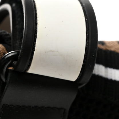 Fendi Stretch Yarn FF Stiff Band Rockoko Sneakers 38 Black White Tobacco 8 of 9