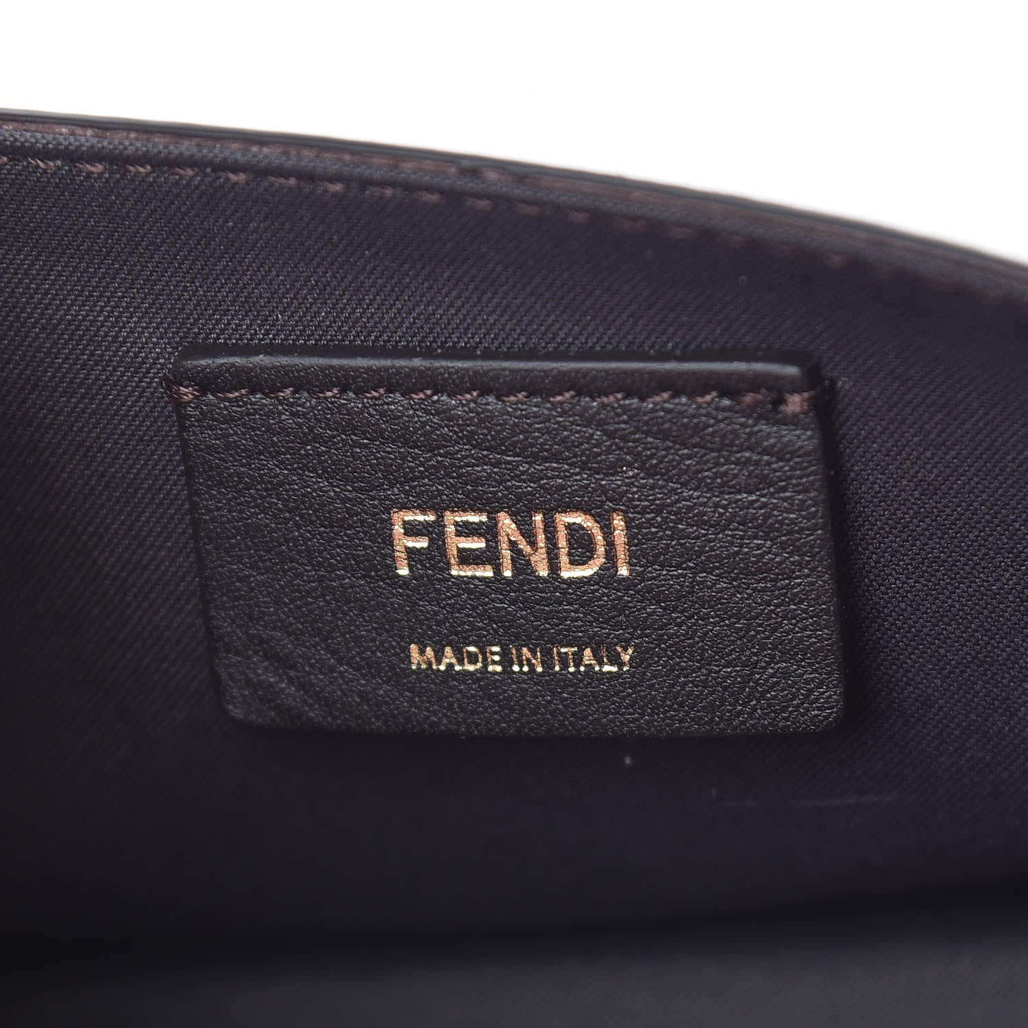 Fendi Vitello Cruise F is Fendi Bi-Color FF 1974 Embossed Envelope Belt Bag Maya Black Fragola 7 of 12