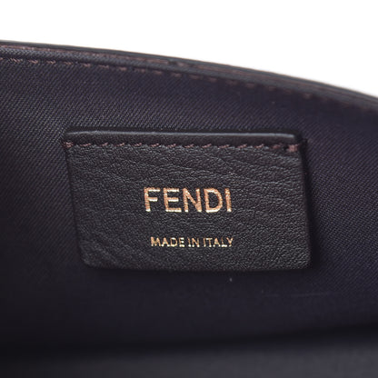 Fendi Vitello Cruise F is Fendi Bi-Color FF 1974 Embossed Envelope Belt Bag Maya Black Fragola 7 of 12