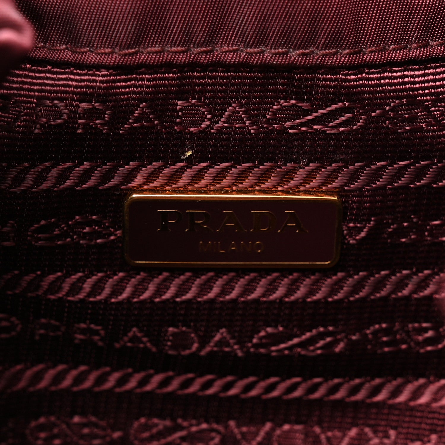 Prada Saffiano Tessuto Nylon Mini Bucket Crossbody Bag Granato 10 of 17